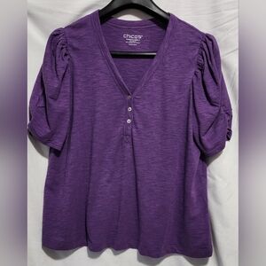 Chico's Rich Purple Blouse